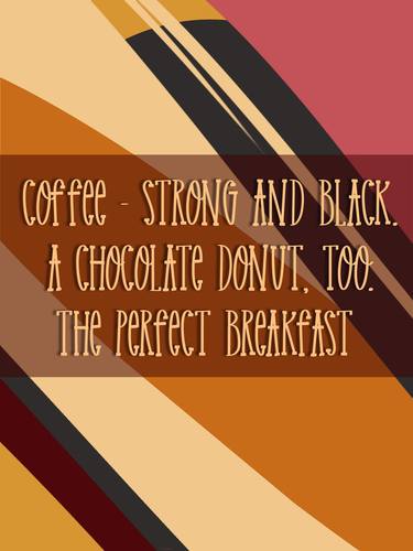 Coffee - Strong and Black Poetic Art Print thumb