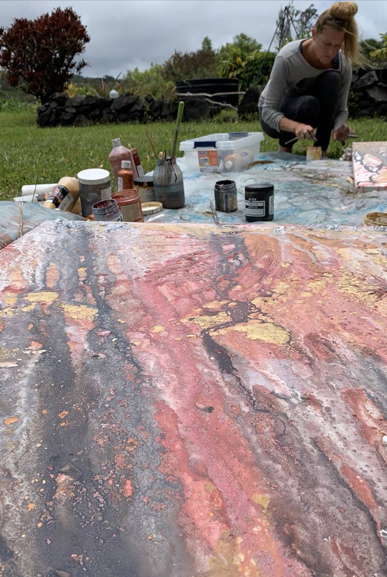 Original Abstract Expressionism Abstract Painting by Laura Mcclanahan