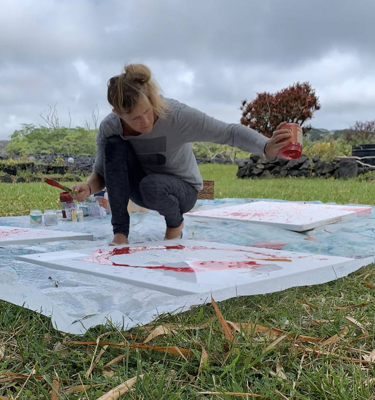 Original Abstract Expressionism Abstract Painting by Laura Mcclanahan