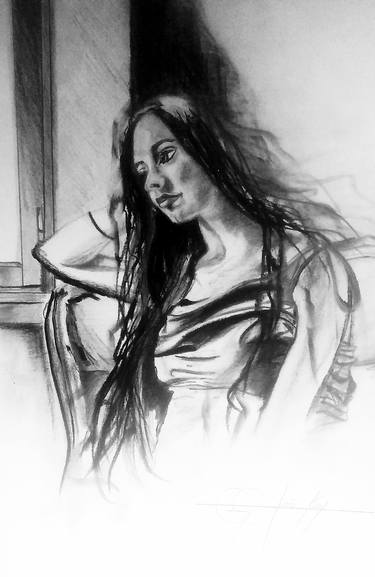 Original Figurative People Drawings by Luis Key