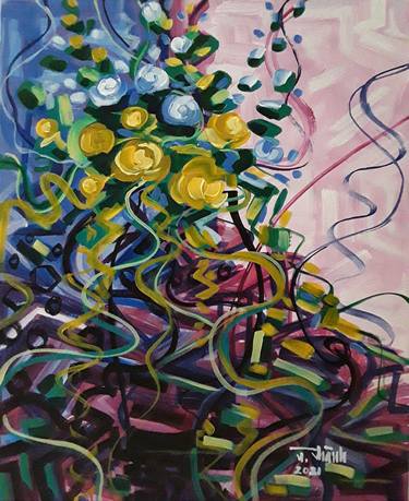 Print of Abstract Expressionism Floral Paintings by NGUYỄN THÀNH