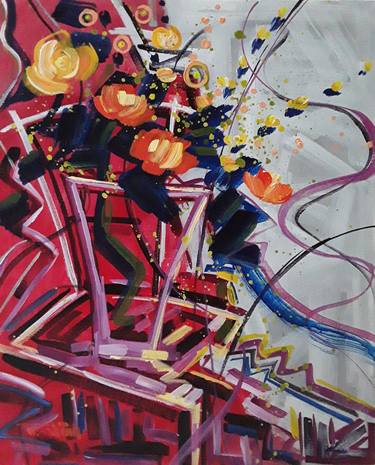 Print of Abstract Expressionism Floral Paintings by NGUYỄN THÀNH