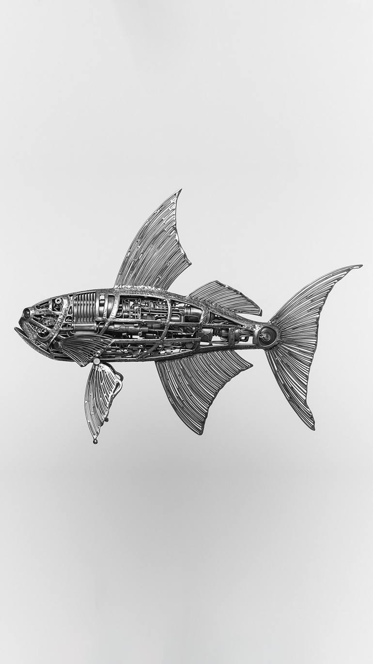 Diesel Fish Sculpture by Denis Kulikov