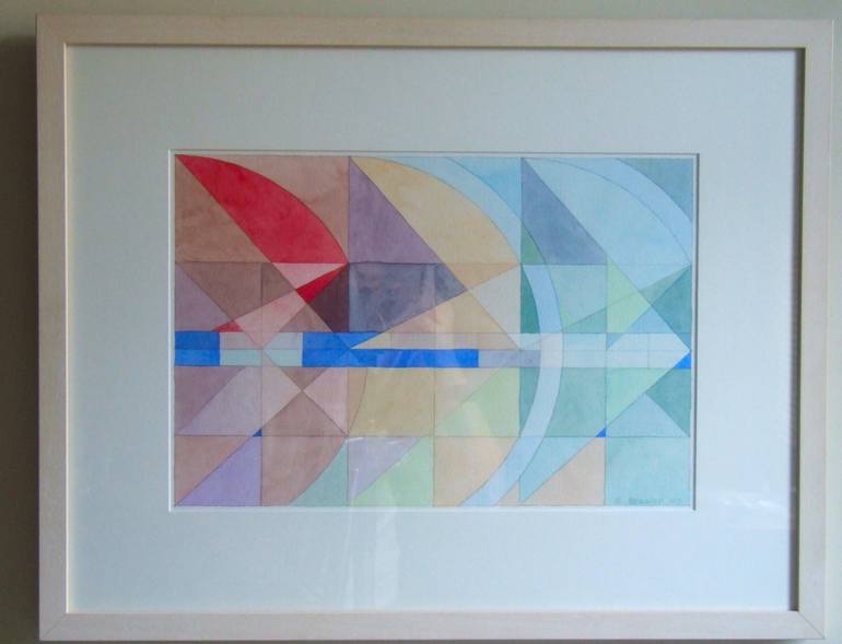Original Abstract Geometric Painting by Susan Bresler