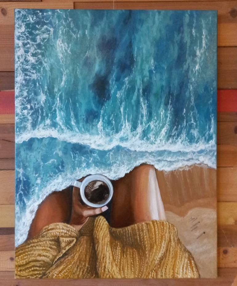 Original Beach Painting by Helena Zyryanova