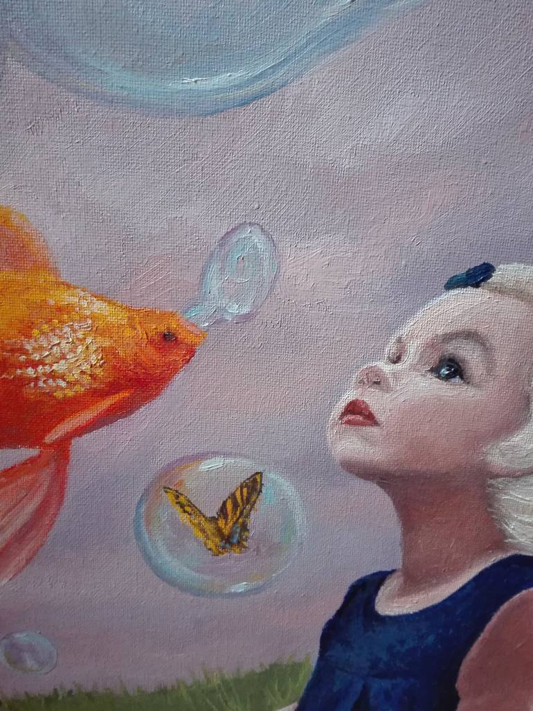 Gold fish Painting by Helena Zyryanova | Saatchi Art