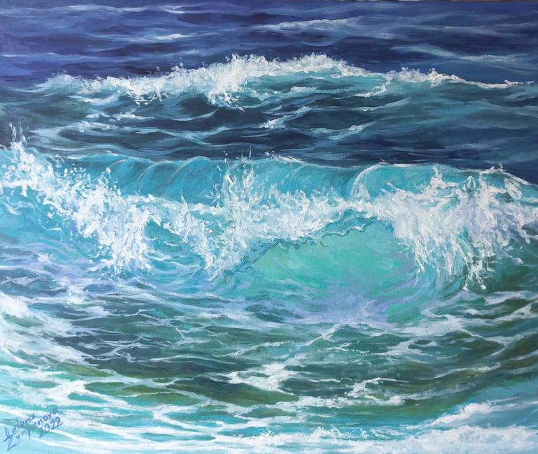 Ocean Painting by Helena Zyryanova | Saatchi Art