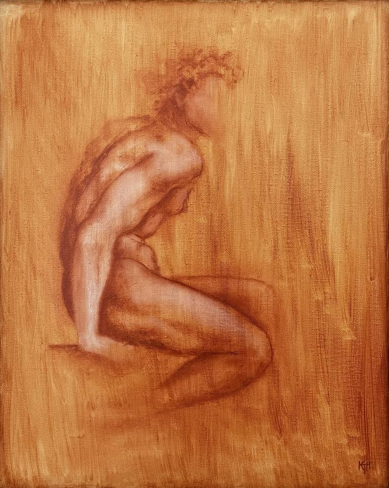 Original Figurative Nude Painting by Kathleen Tappin-Hughes