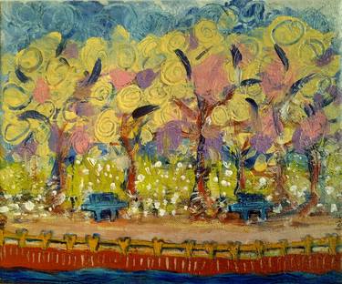 Original Abstract Expressionism Landscape Paintings by Roshmi Sen