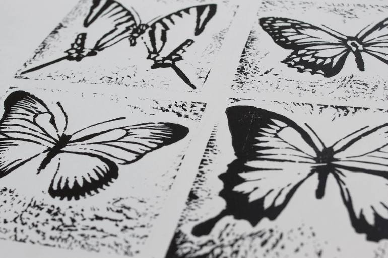 Original Illustration Nature Printmaking by Nadiia Troian