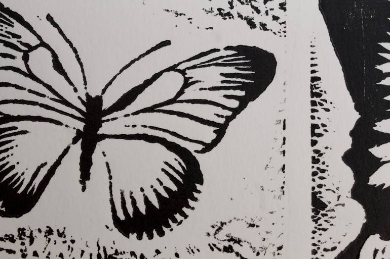 Original Illustration Nature Printmaking by Nadiia Troian