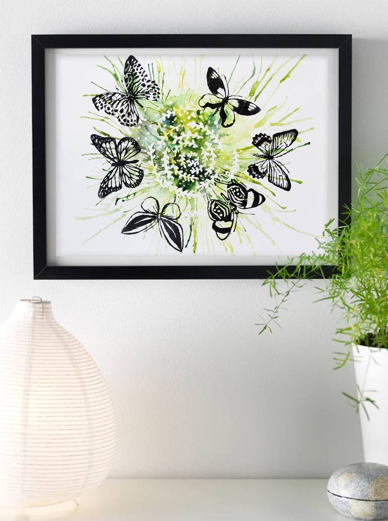 Original Abstract Nature Printmaking by Nadiia Troian