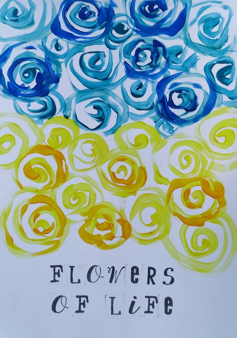 Flowers of life Painting by Nadiia Troian | Saatchi Art