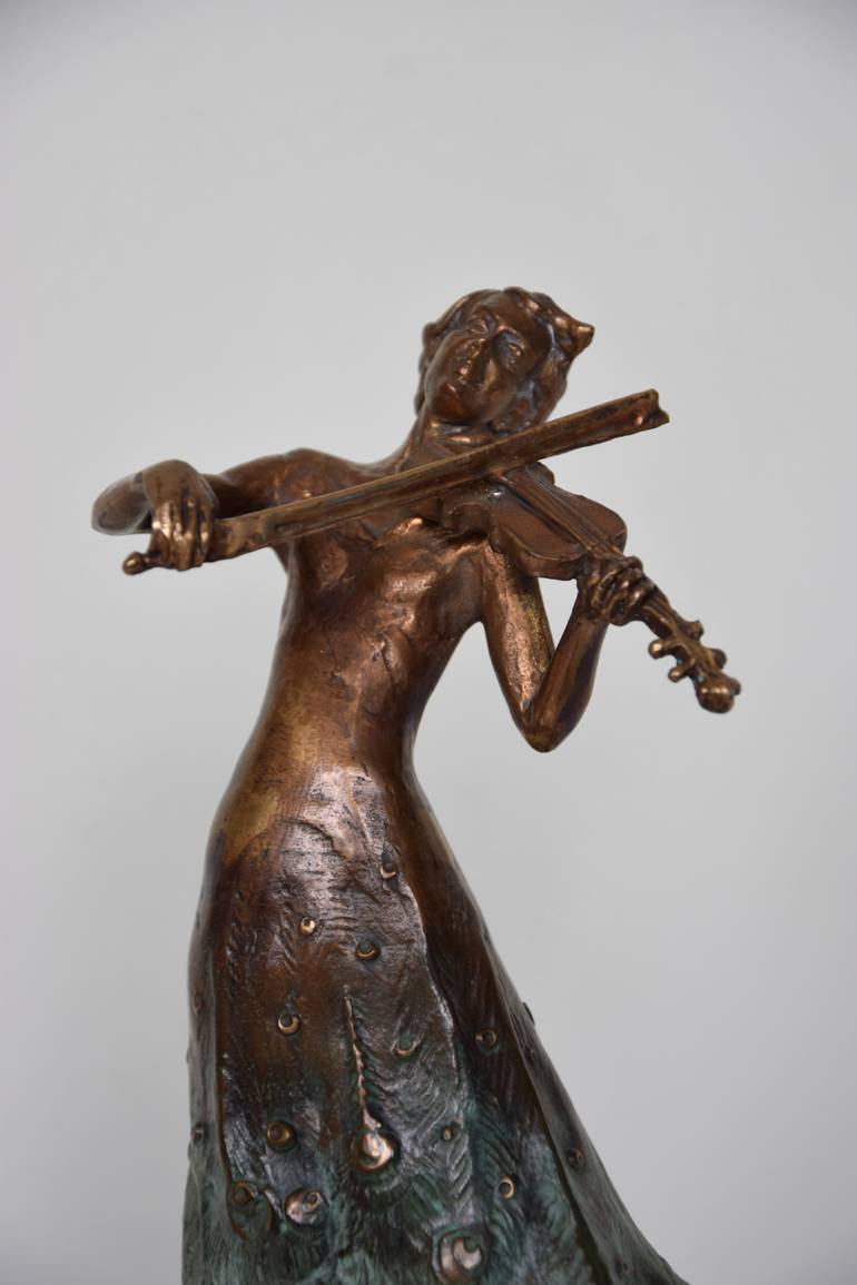Original Art Deco Music Sculpture by Andrzej Szczepaniec