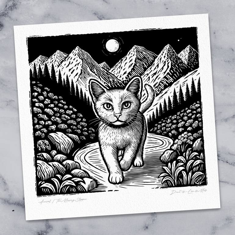 Original Black & White Animal Printmaking by Dent-De-Lion Du Midi