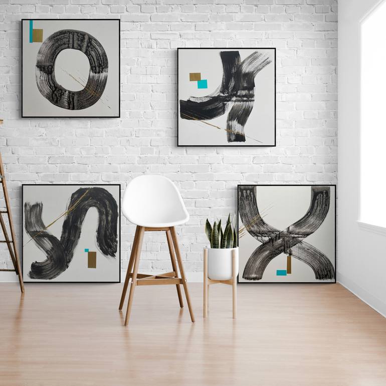 Original Abstract Expressionism Abstract Painting by Asmaa Harimi