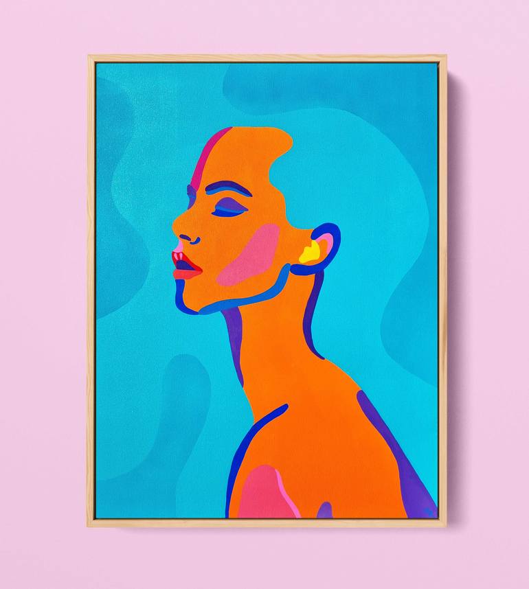 Original Abstract Women Painting by Agate Rubene