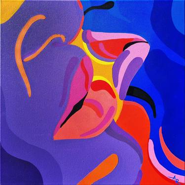 Original Abstract Erotic Paintings by Agate Rubene