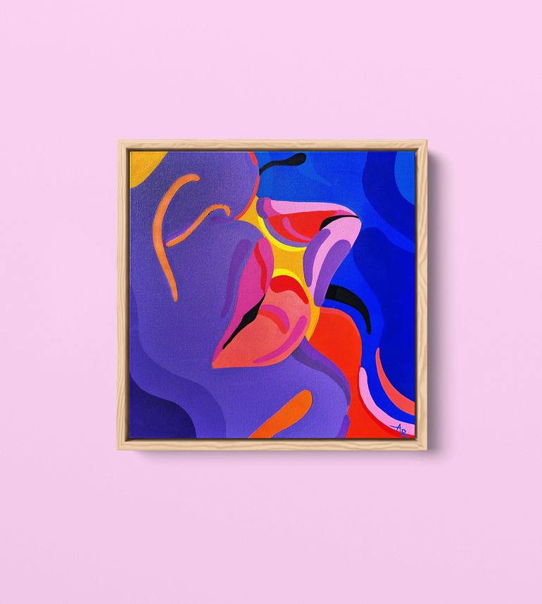 Original Abstract Erotic Painting by Agate Rubene
