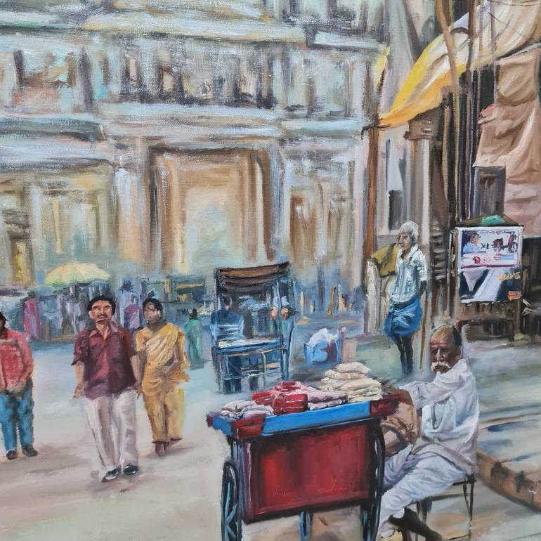 Original Contemporary Cities Painting by Subhashree S