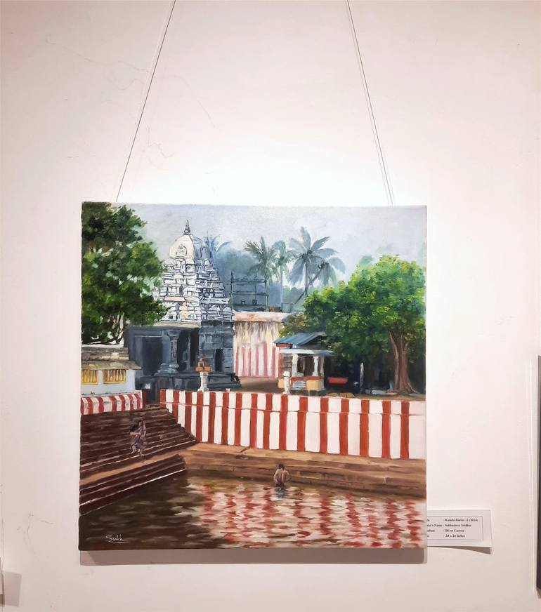 Original Art Deco Architecture Painting by Subhashree S