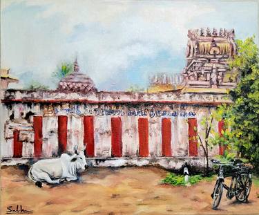 Original Art Deco Cities Paintings by Subhashree S