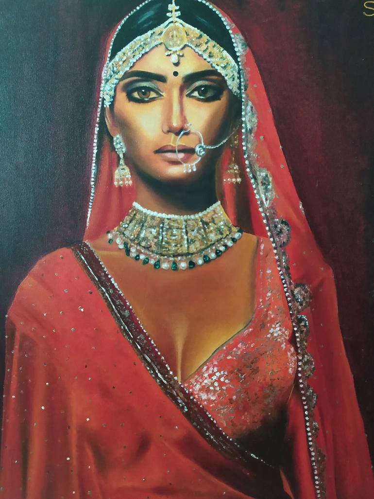 traditional indian women paintings