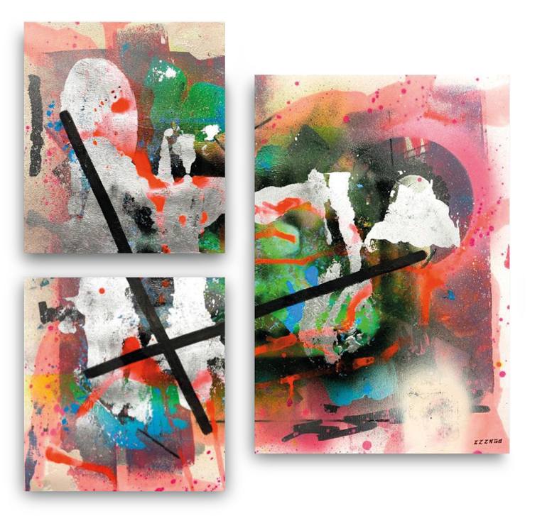 Original Abstract Expressionism Abstract Painting by Adriano Zago