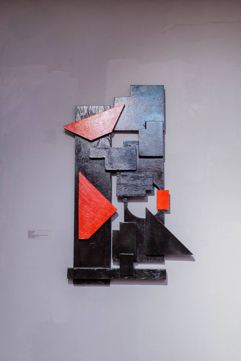 Original Cubism Geometric Sculpture by Adriano Zago