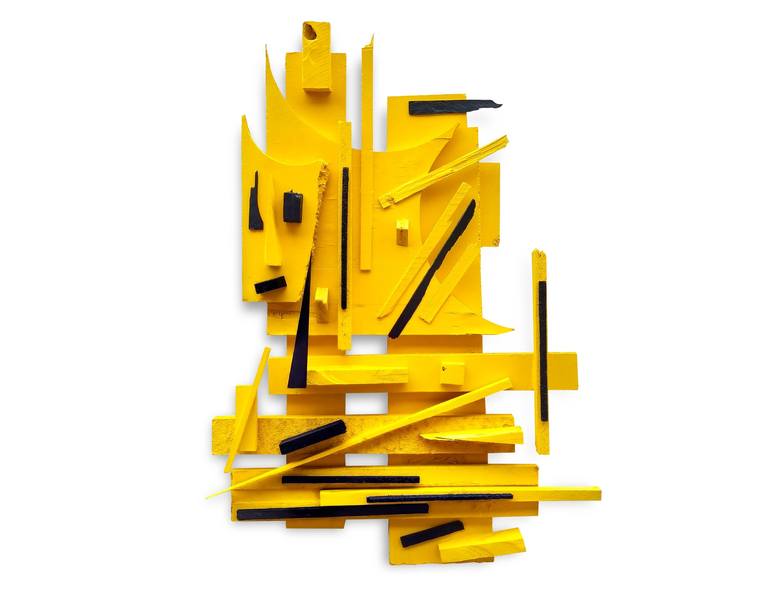 Original Abstract Expressionism Geometric Sculpture by Adriano Zago