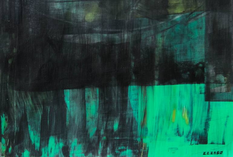 Original Abstract Expressionism Abstract Painting by Adriano Zago