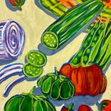 Greek Salad and Snap Peas by Devon Grimes