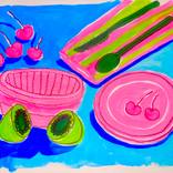 Kiwi and Cherries, Summer Salad 2023 - Limited Giclée Print by Devon Grimes