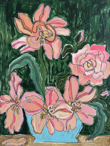 Print of Expressionism Floral Paintings by Devon Grimes