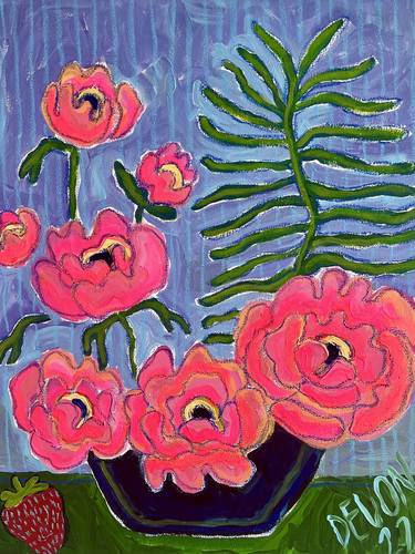 Print of Expressionism Floral Paintings by Devon Grimes