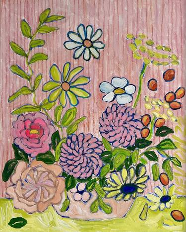 Print of Expressionism Floral Paintings by Devon Grimes