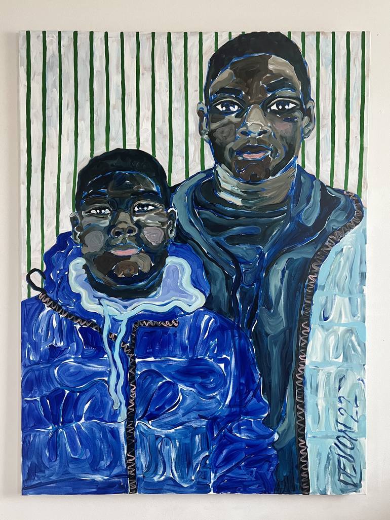 Original Expressionism People Painting by Devon Grimes