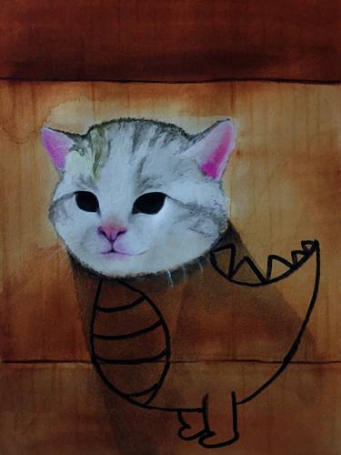 Print of Cats Paintings by Vishruti Ranpura