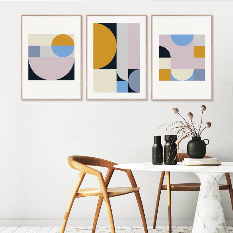 Original Abstract Geometric Printmaking by Marcio Pontes