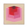 Cube Magenta 70x70cm on wood frame.