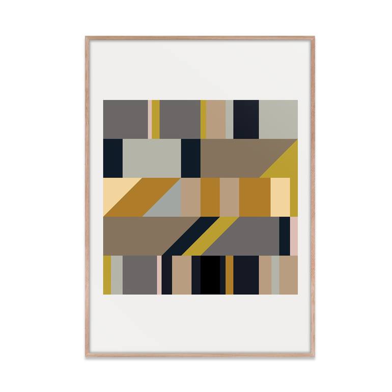 Original Abstract Geometric Printmaking by Marcio Pontes