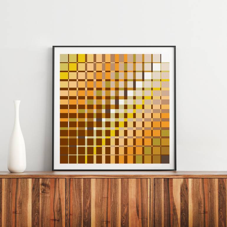 Original Abstract Geometric Printmaking by Marcio Pontes