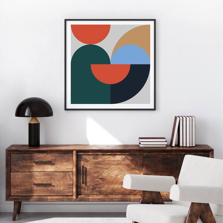 Original Abstract Geometric Printmaking by Marcio Pontes