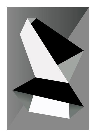 Original Abstract Geometric Printmaking by Marcio Pontes