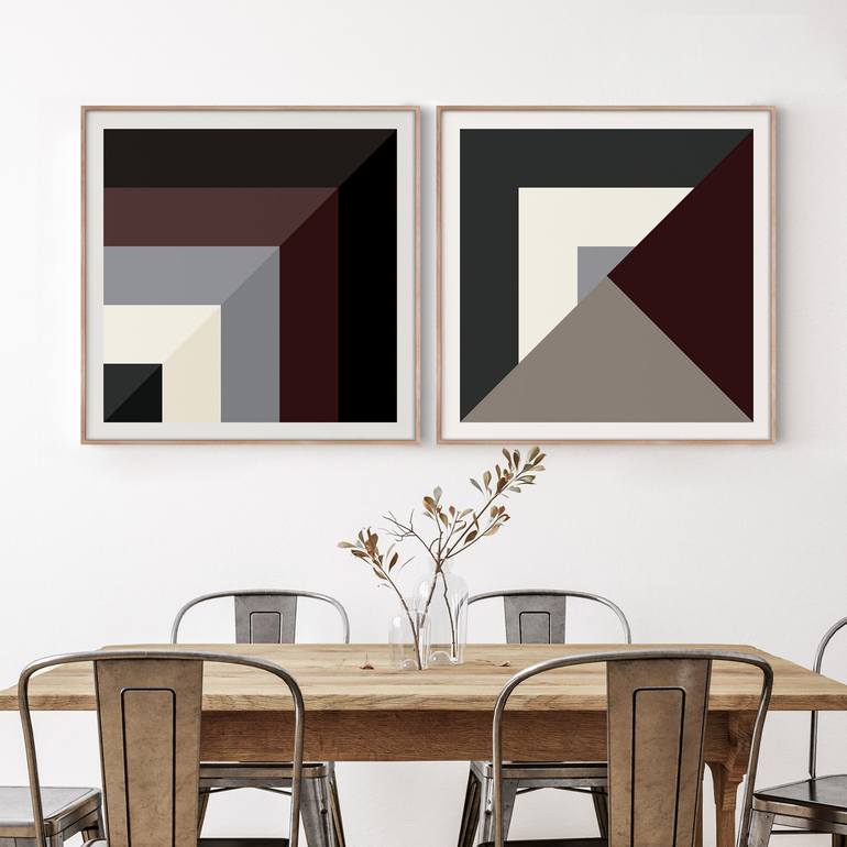 Original Contemporary Geometric Printmaking by Marcio Pontes