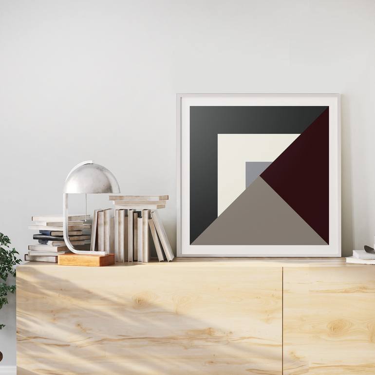 Original Contemporary Geometric Printmaking by Marcio Pontes