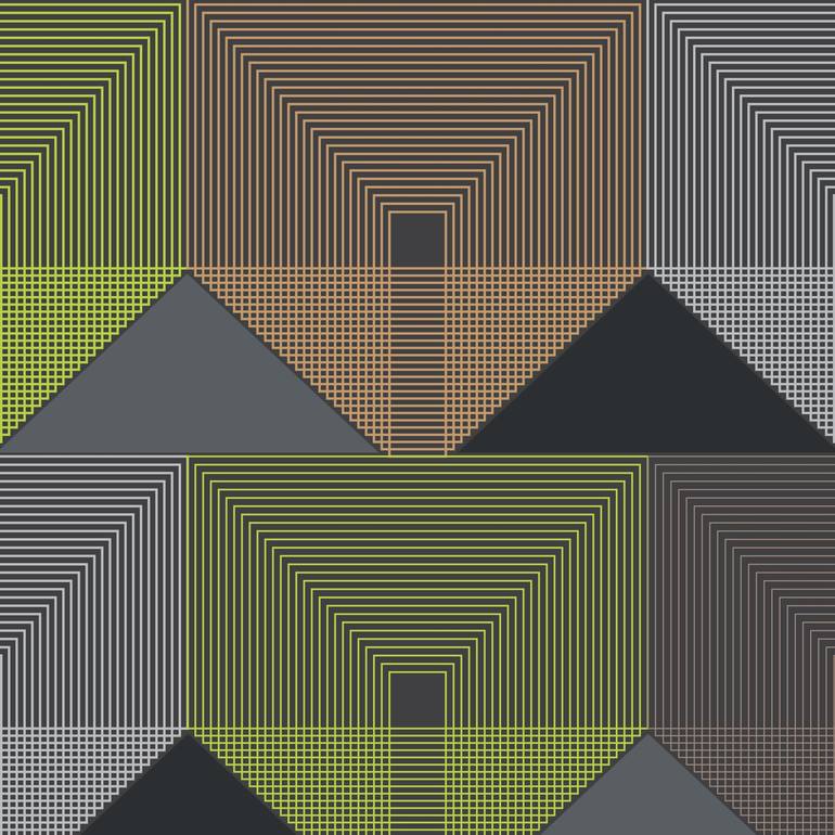 Original Contemporary Geometric Printmaking by Marcio Pontes