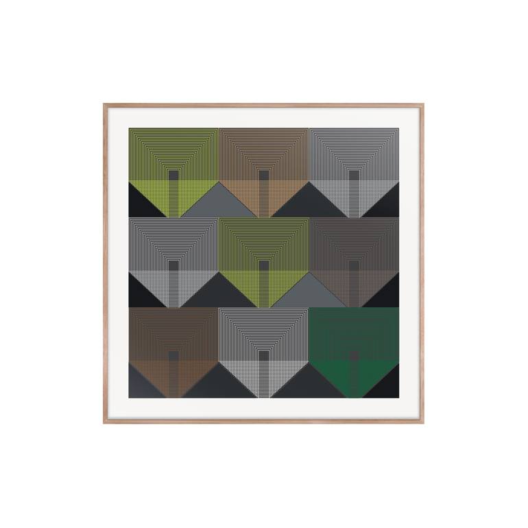 Original Contemporary Geometric Printmaking by Marcio Pontes