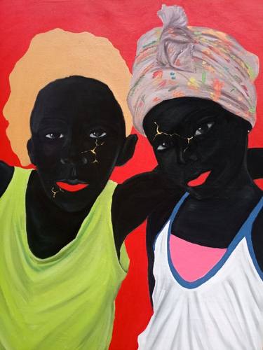 Original Expressionism Portrait Paintings by Tobi Eniafe