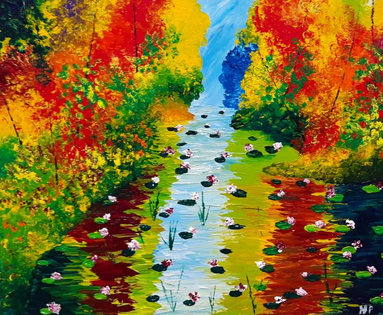 Canvas Acrylic Painting - Fall Colors